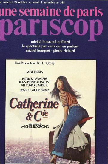 Jane Birkin Catherine et Cie Pariscope n° 388