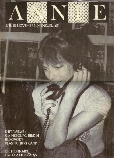 - Jane Birkin couverture magazine Annie n° 8 novembre