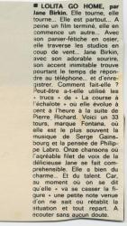 Jane Birkin article presse française