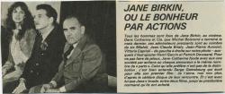 Jane Birkin presse française